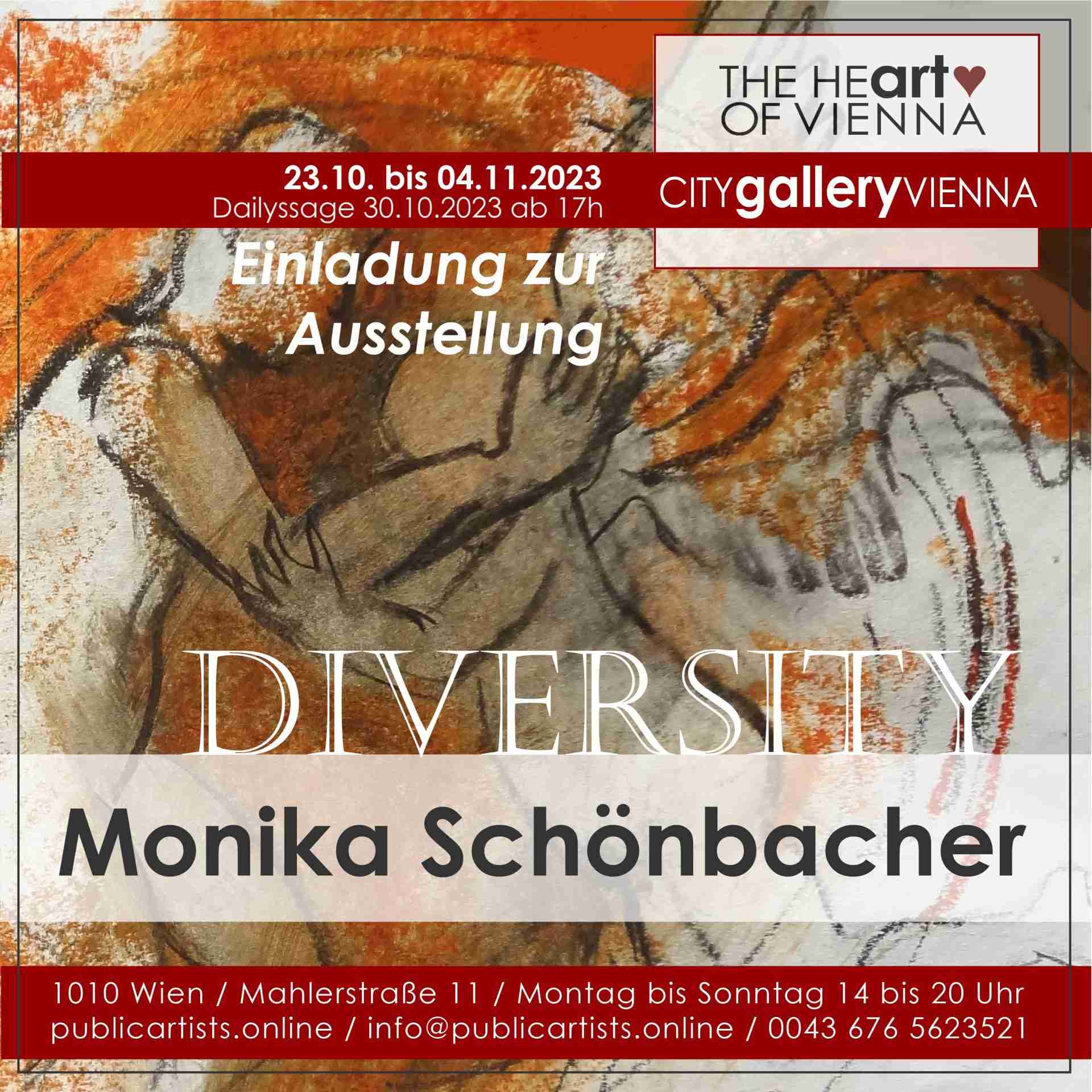 Monika Schönbacher vystavuje DIVERSITY v CITYgalleryVIENNA