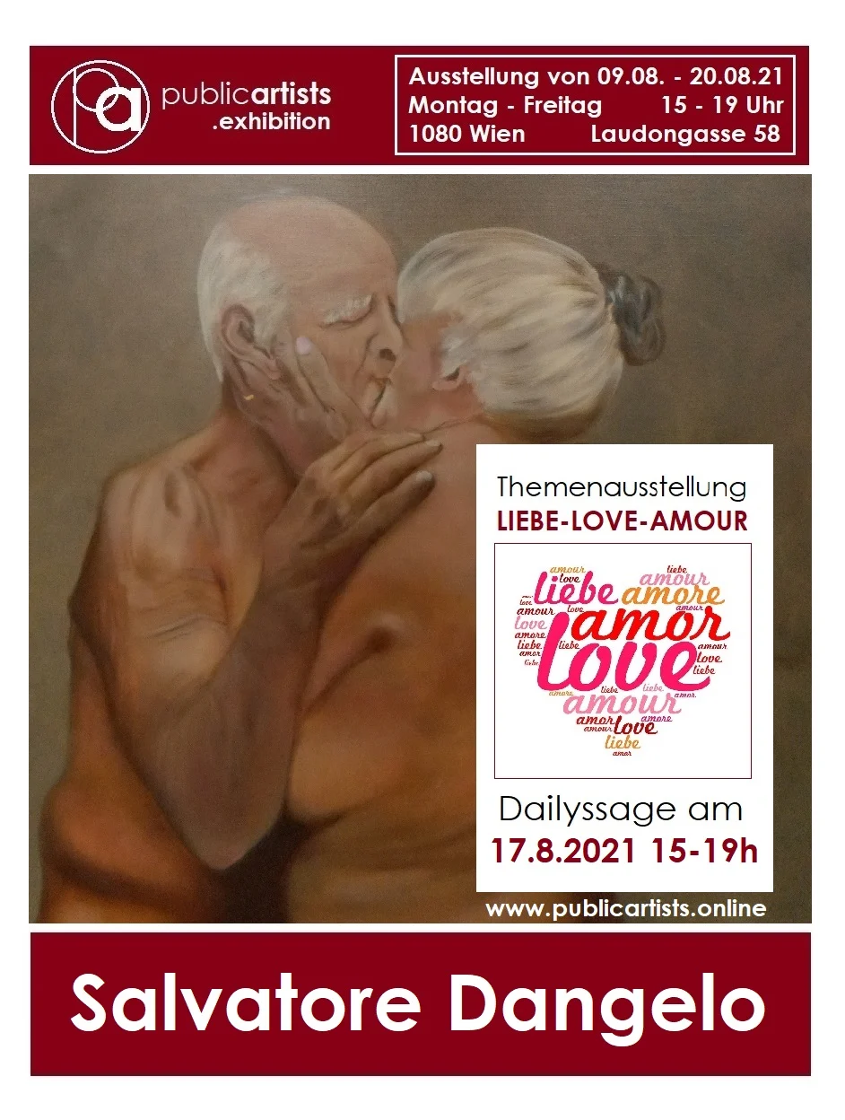Salvatore Dangelo LIEBE-LOVE-AMOUR'u gösteriyor