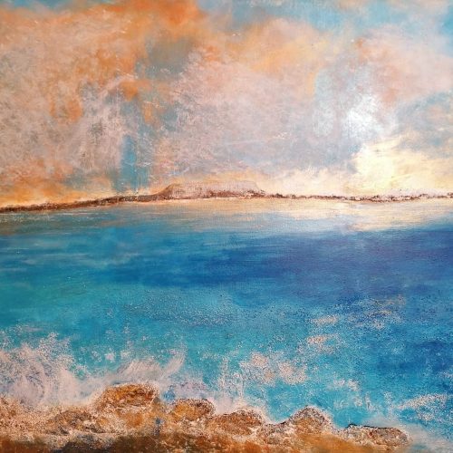 Балатон - Pal Csilla- 80×120 - Смесена техника (акрил, платно)