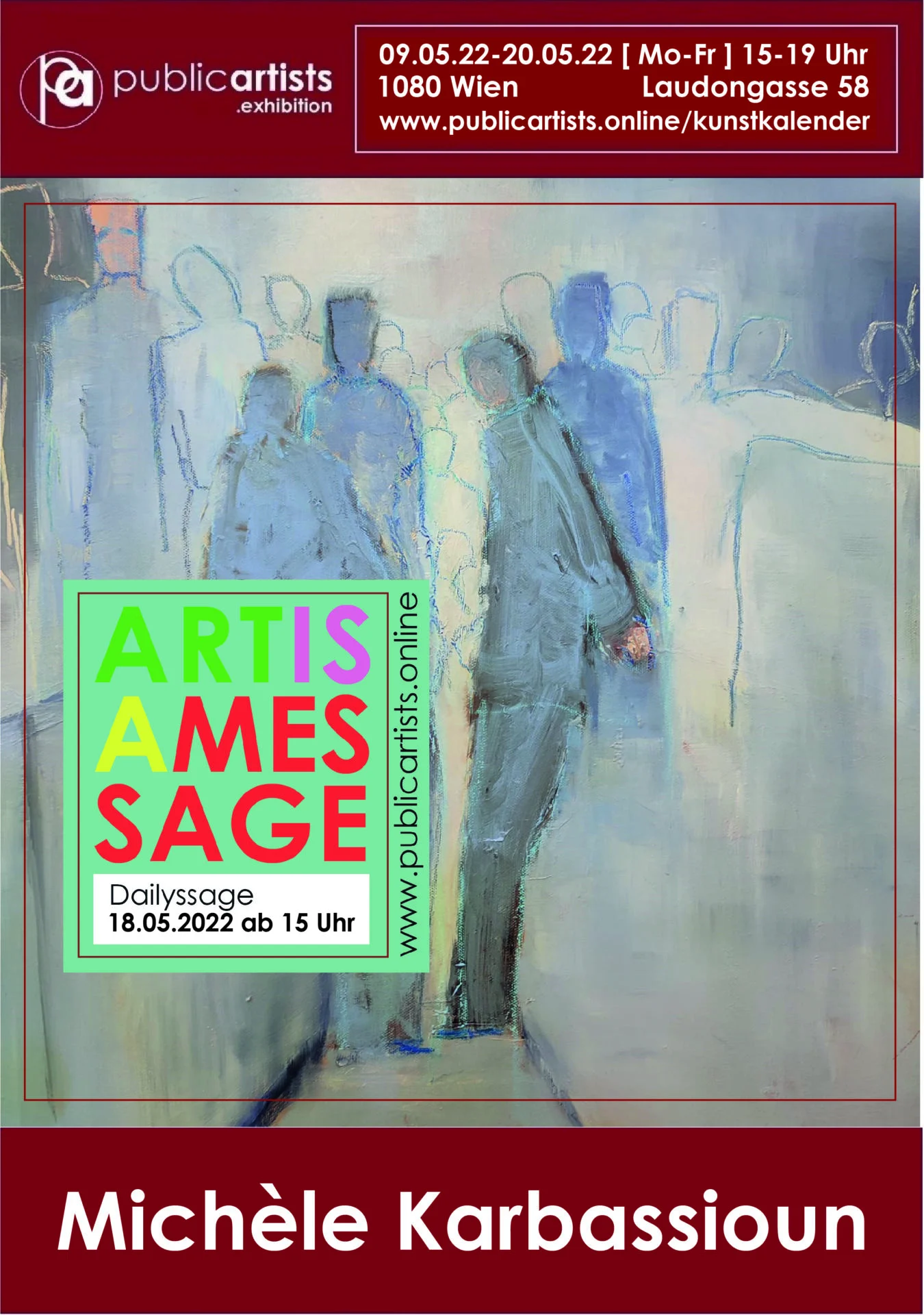 Michèle Karbassioun mostra "L'ARTE È UN MESSAGGIO