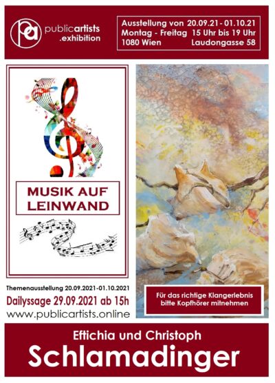 „MUSIK AUF LEINWAND“ von Eftichia und Christoph Schlamadinger