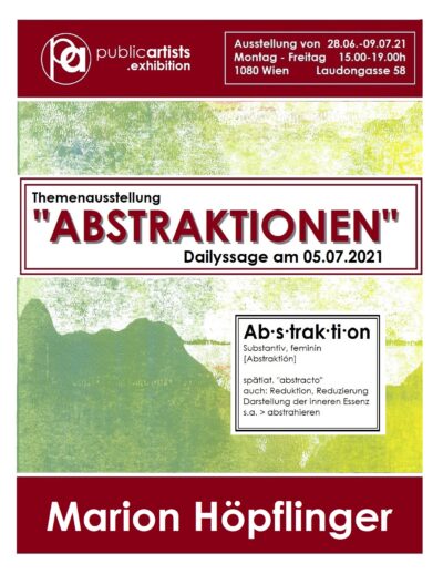 Marion Höpflinger zeigt „ABSTRAKTION“