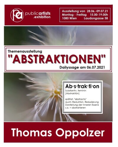 Thomas Oppolzer zeigt „ABSTRAKTION“