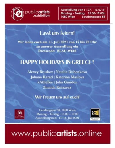 „HAPPY HOLIDAYS IN GREECE“ Ausstellung von art you love