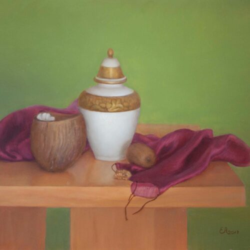 Кокос, консерва, киви и орех