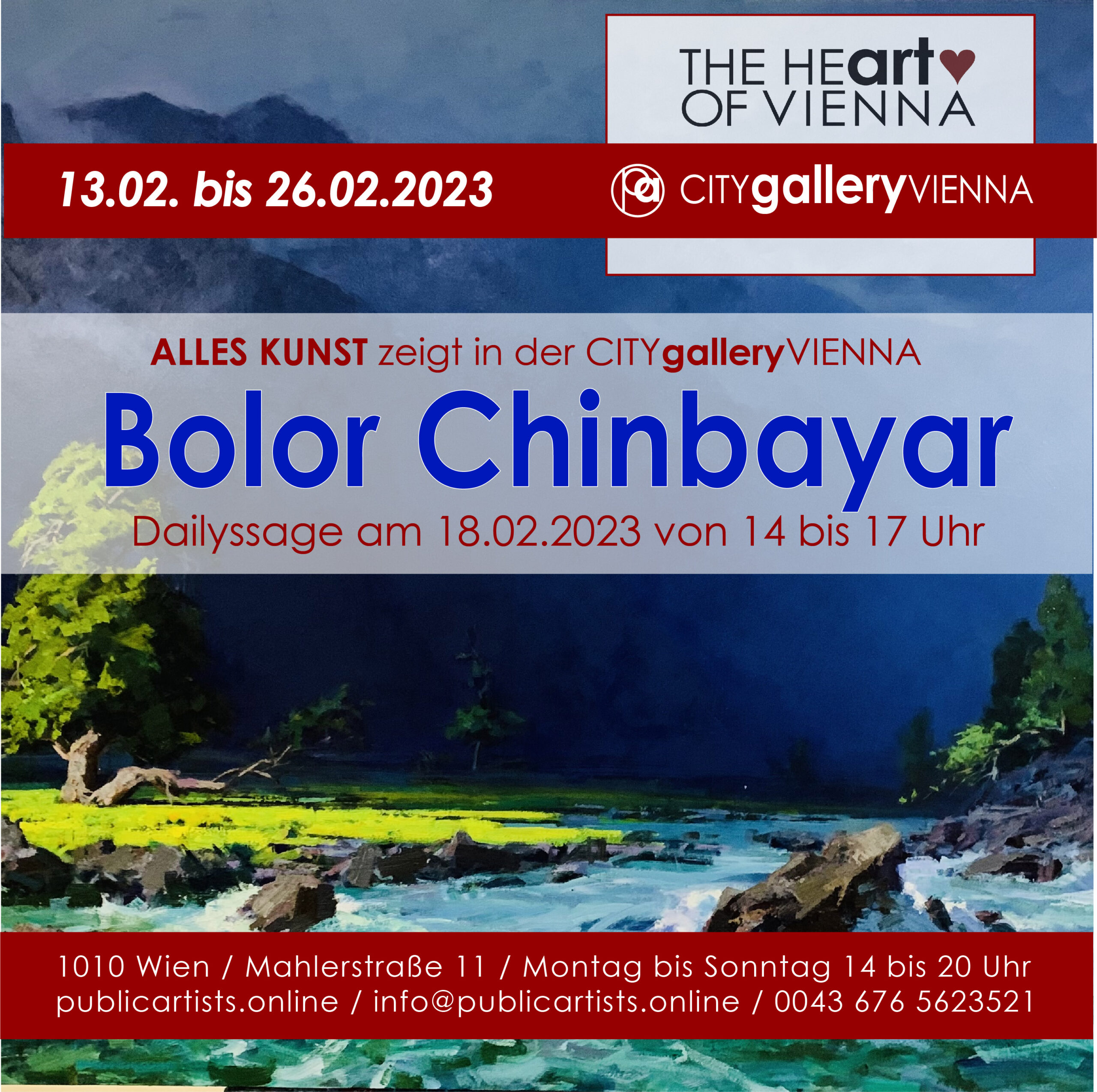Bolor Chinbayar nella CITYgalleryVIENNA