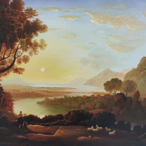 Пейзаж с мальчиком-пастухом