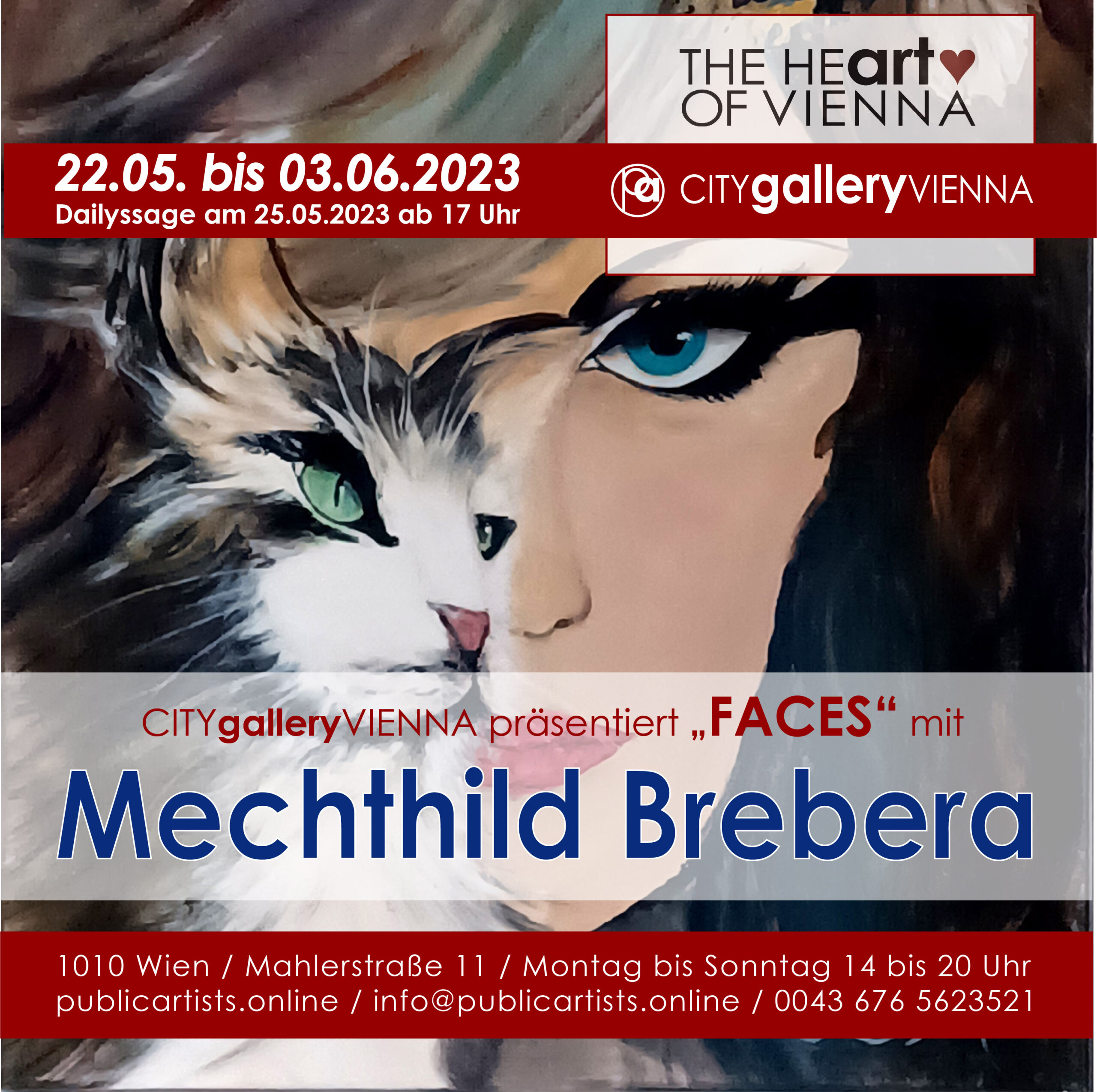 Mechthild Brebera a CITYgalleryVIENNA-ban mutatja be a FACES-t