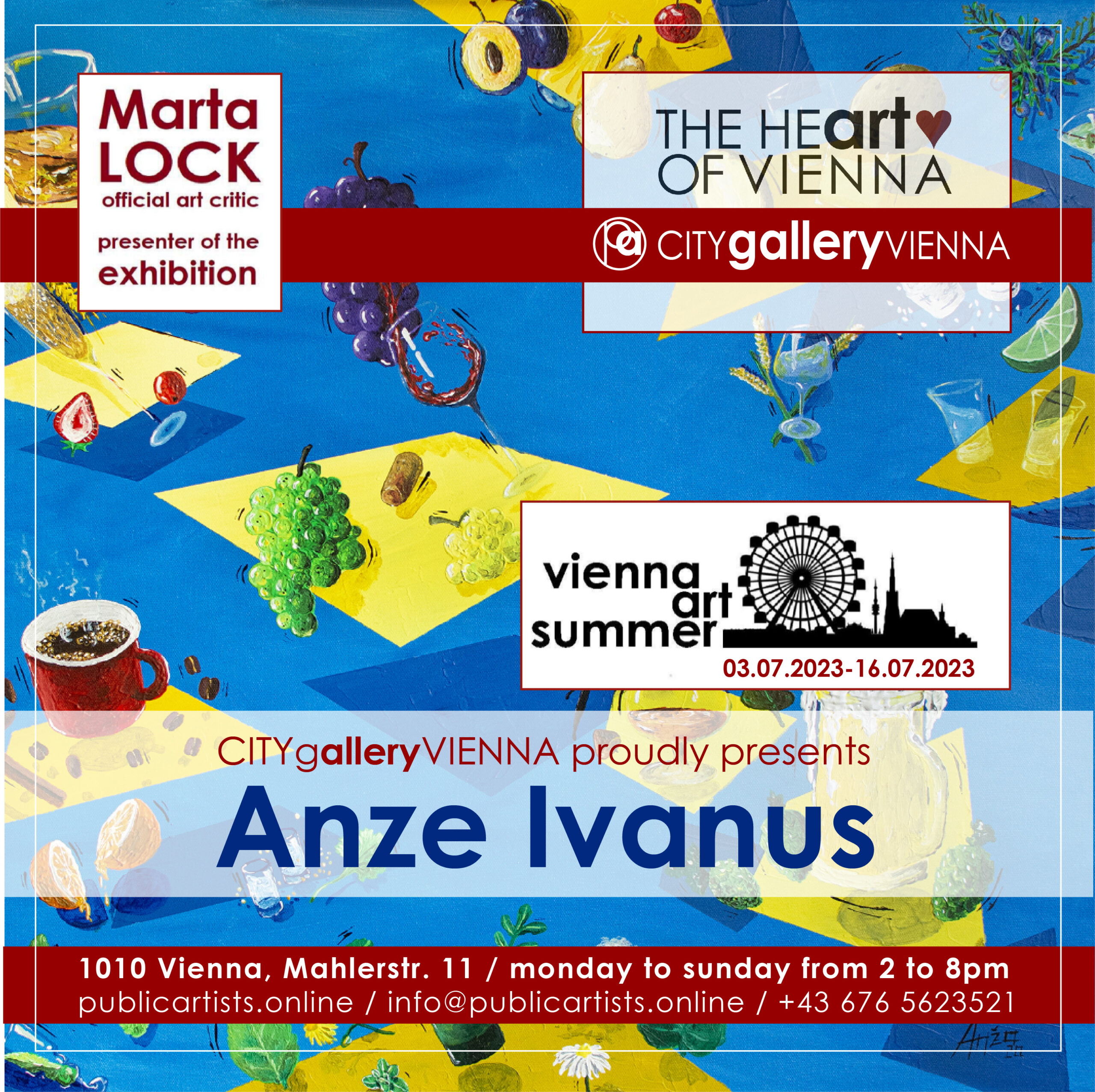 Anze Ivanus a VIENNA ART SUMMER VAS23 kiállításon
