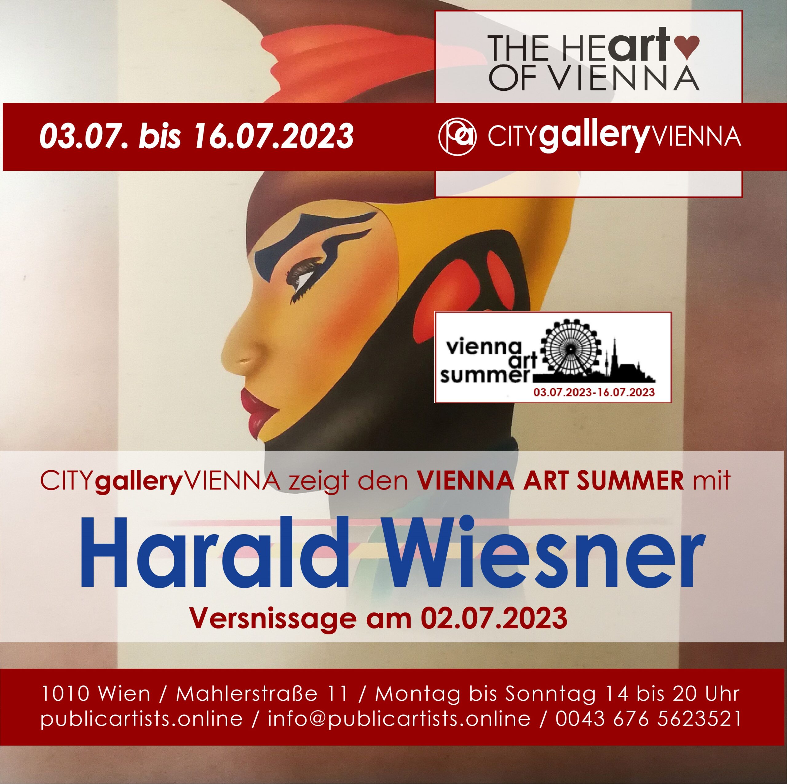 Harald Wiesner a VIENNA ART SUMMER VAS23 kiállításon
