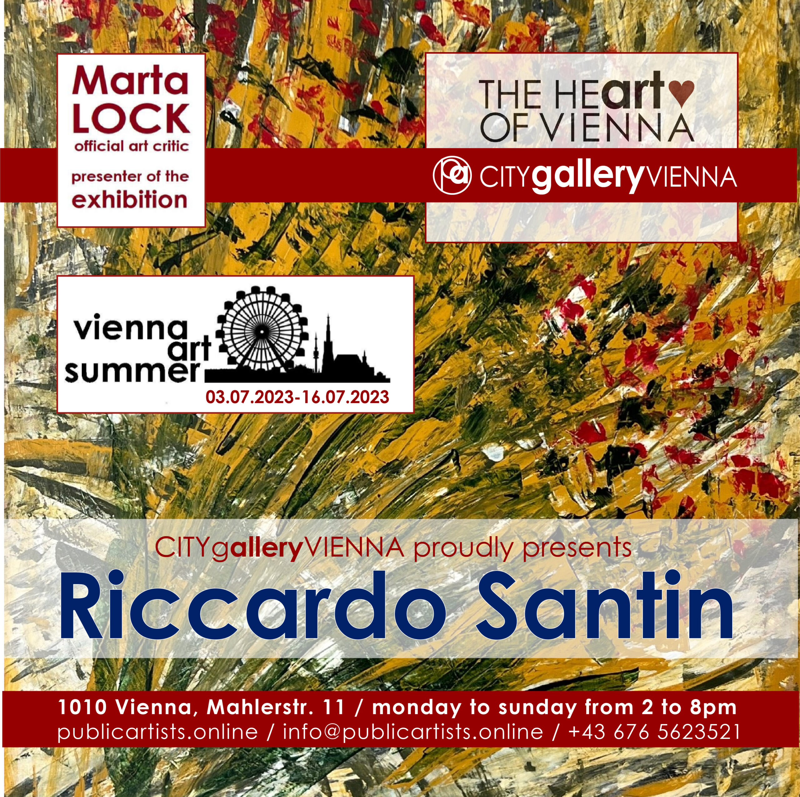 Риккардо Сантин на выставке VIENNA ART SUMMER VAS23