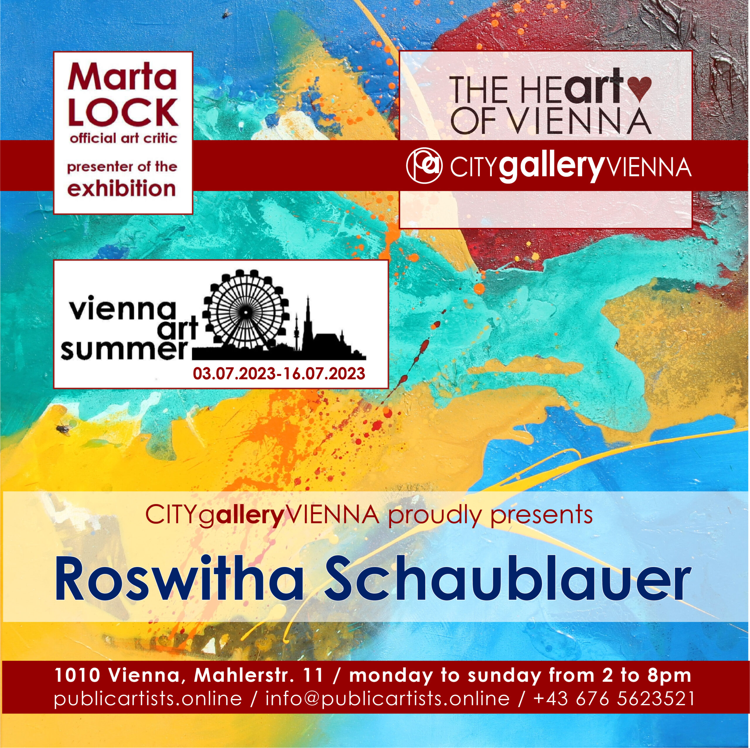 Roswitha Schablauer a VIENNA ART SUMMER VAS23 kiállításon