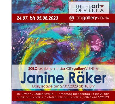 Mostra SOLO: Janine Räker alla CITYgalleryVIENNA