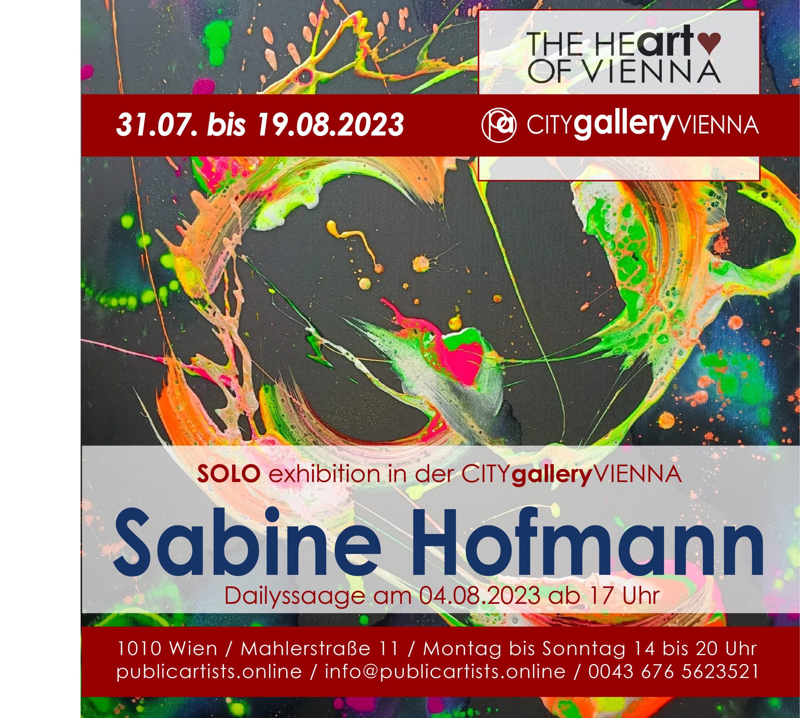 Sabine Hofmann in der CITYgalleryVIENNA