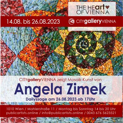 Mosaik-Kunst von Angela Zimek in der CITYgalleryVIENNA