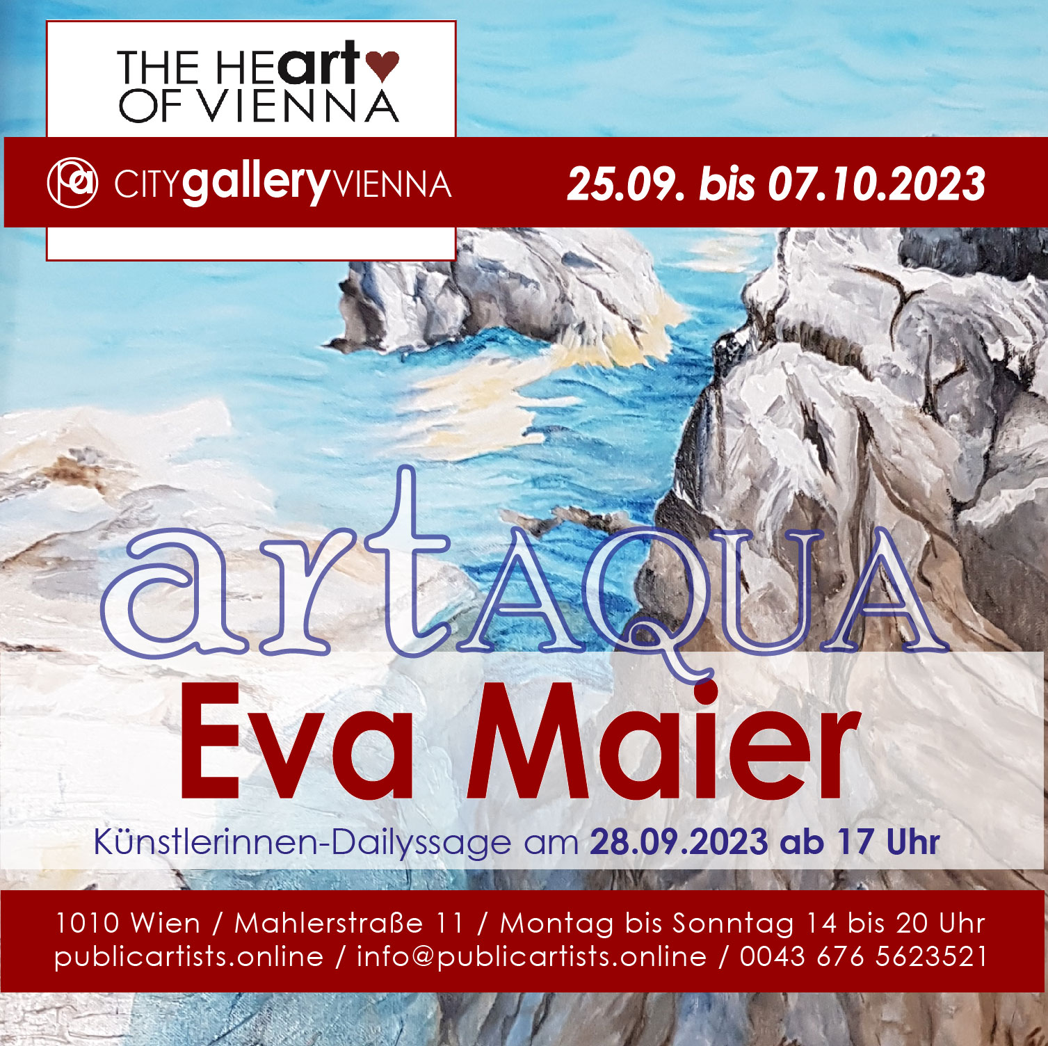 Eva Maier espone ART AQUA presso la CITYgalleryVIENNA