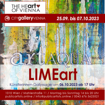 LIMEart zeigt „ART AQUA“ in der CITYgalleryVIENNA