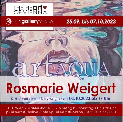 Rosmarie Weigert espone ART AQUA presso la CITYgalleryVIENNA