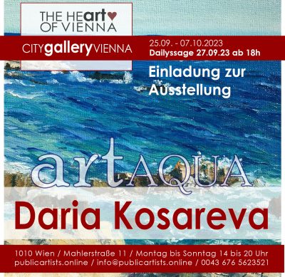 Daria Kosareva zeigt ART AQUA in der CITYgalleryVIENNA