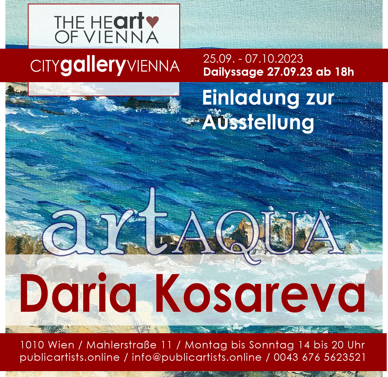 Дария Косарева показва ART AQUA в CITYgalleryVIENNA