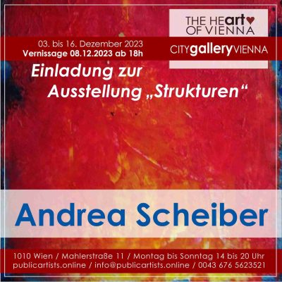 Андреа Шайбер показва СТРУКТУРИ в CITYgalleryVIENNA