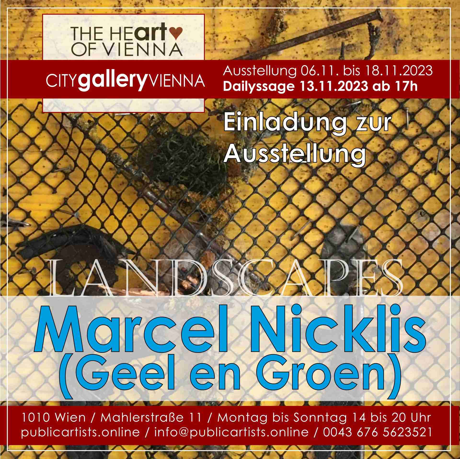 Geel en Groen (Марсел Никлис) показва ПЕЙЗАЖИ в CITYgalleryIVNNEA
