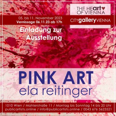 PINK ART ela reitinger в CITYgalleryVIENNA
