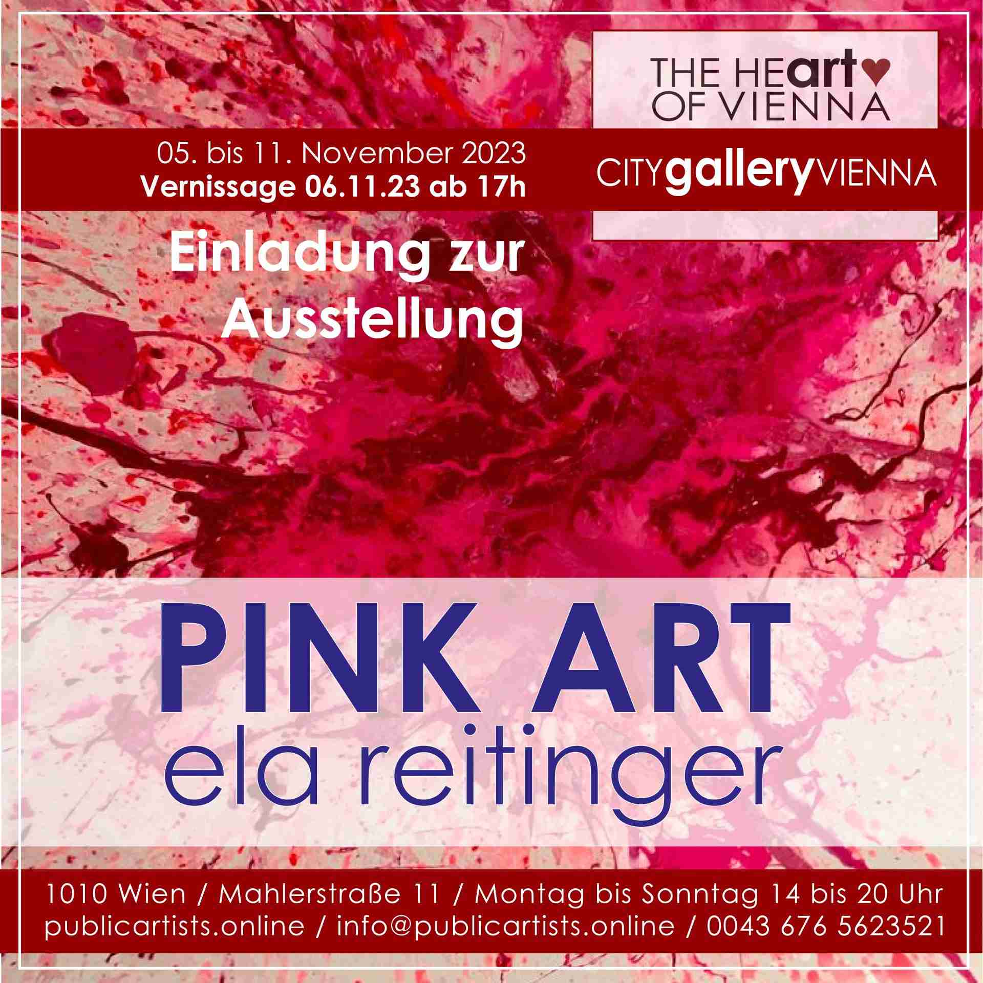 PINK ART ela reitinger в CITYgalleryVIENNA
