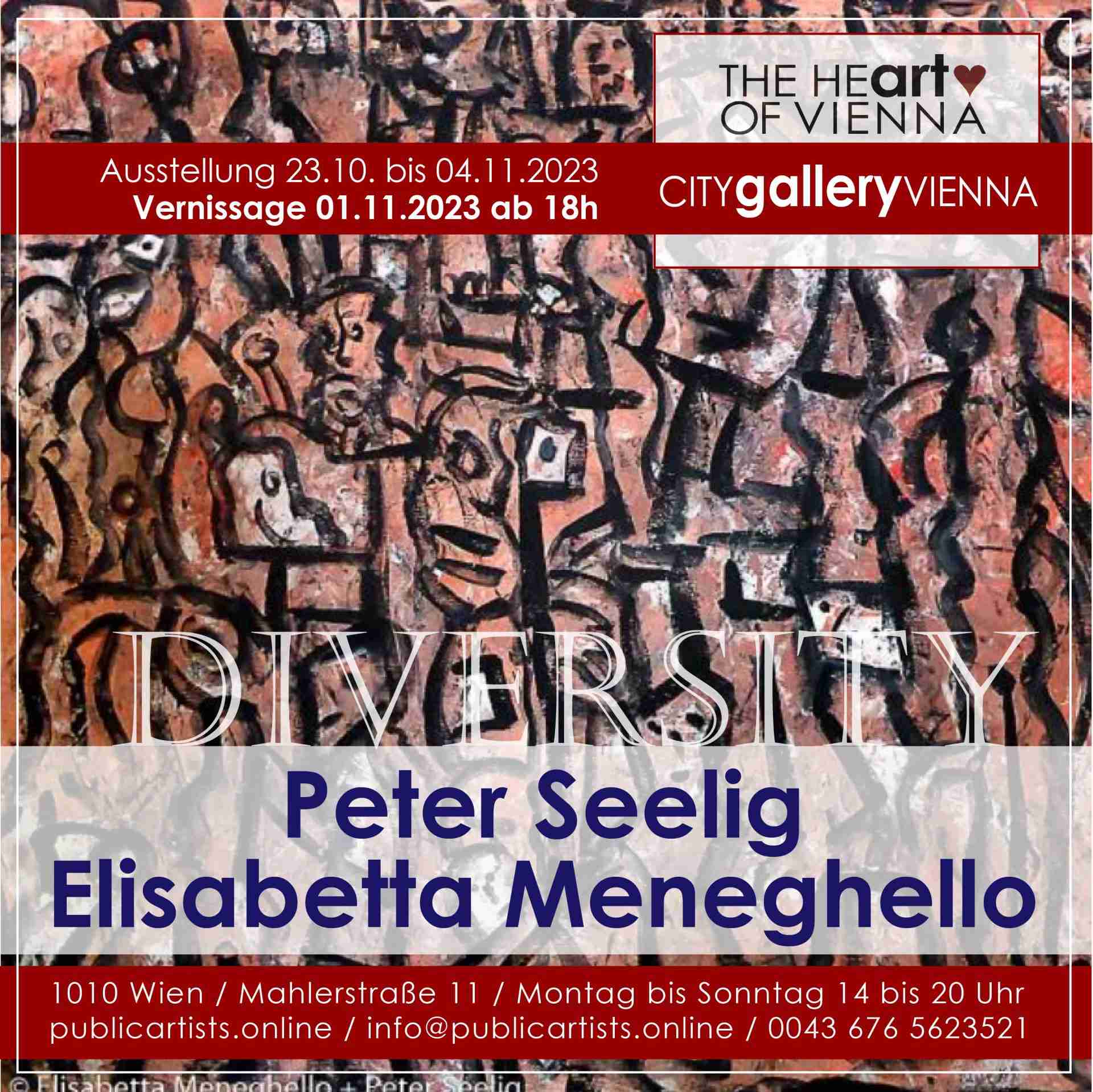 Петер Зеелиг и Елизабета Менегело показват РАЗНООБРАЗИЕ в CITYgalleryVIENNA