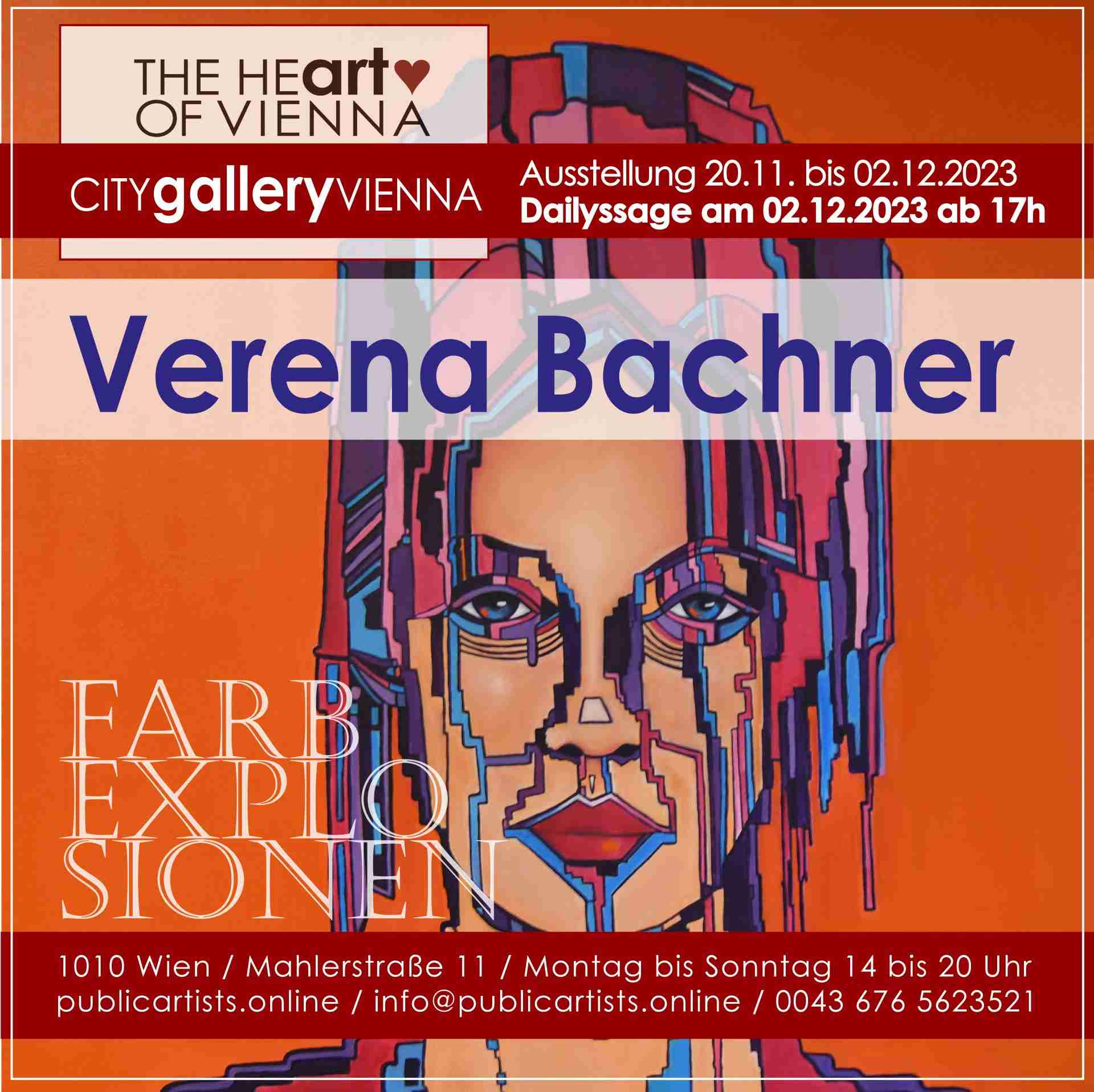 Верена Бахнер показва FARBEXPLOSIONS в CITYgalleryVIENNA