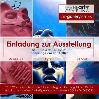 Monsieur s, Alpar и Mindek в CITYgalleryVIENNA