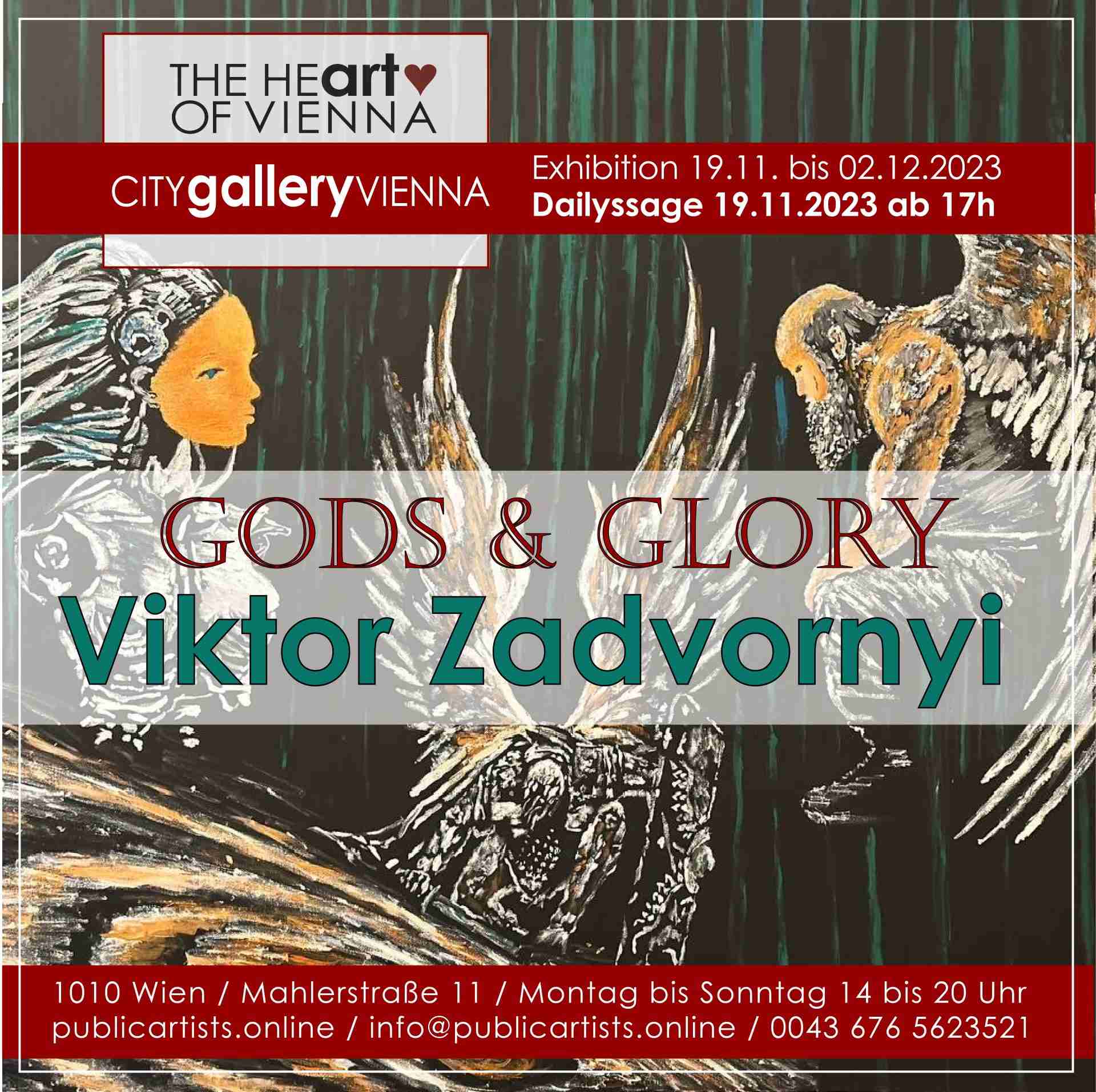 Viktor Zadvornyi zeigt „GODS&GLORY“ in der CITYgalleryVIENNA