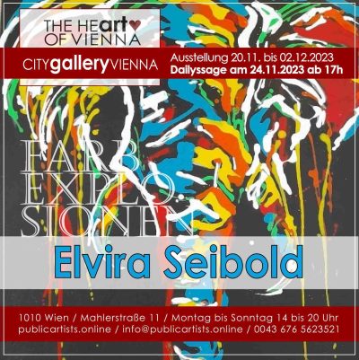 Елвира Зайболд показва FARBEXPLOSIONS в CITYgalleryVIENNA