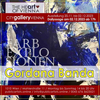 Гордана Банда показва FARBEXPLOSIONS в CITYgalleryVIENNA