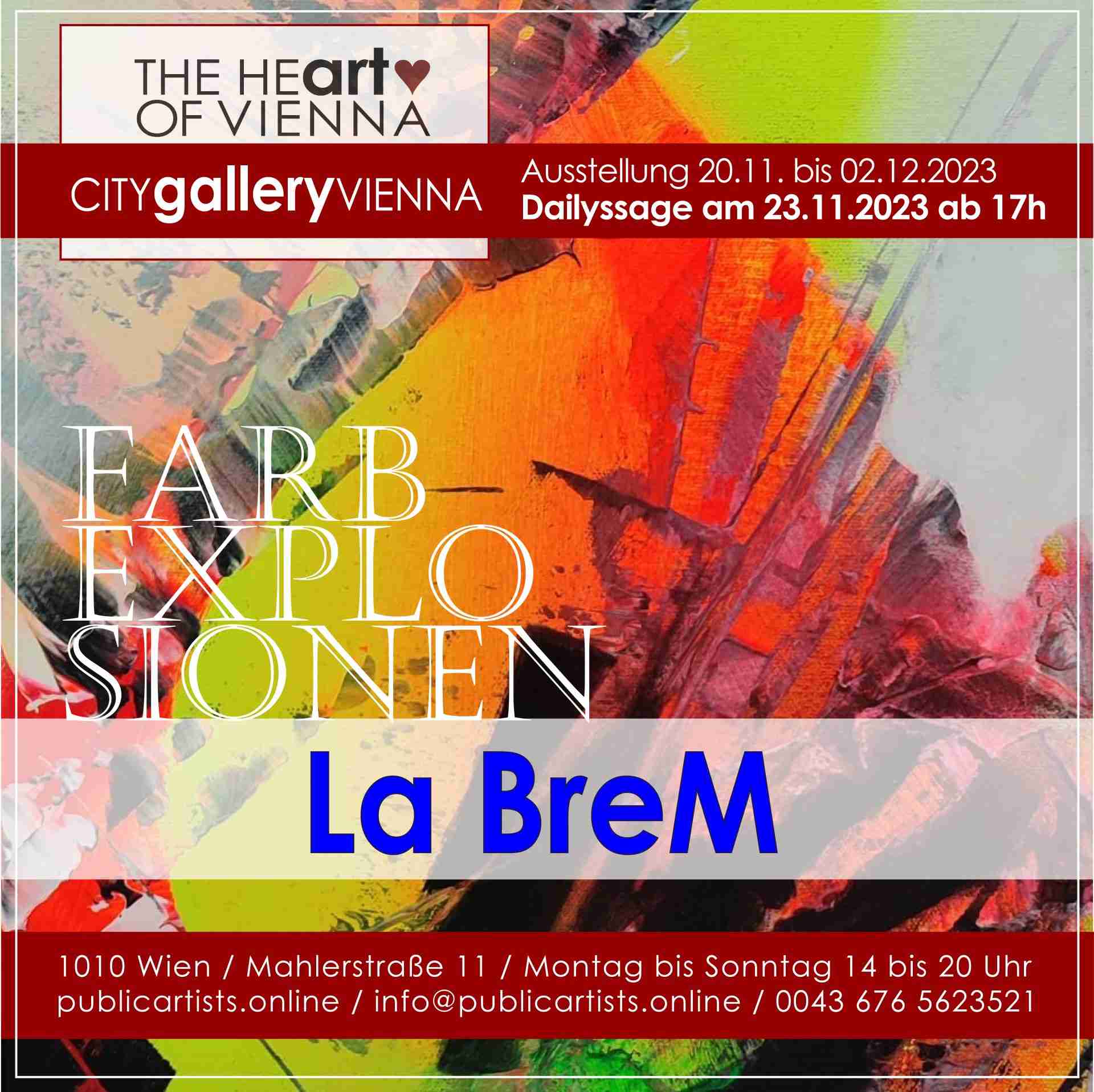 La BreM mutatja FARBEXPLOSIONS a CITYgalleryVIENNA-ban