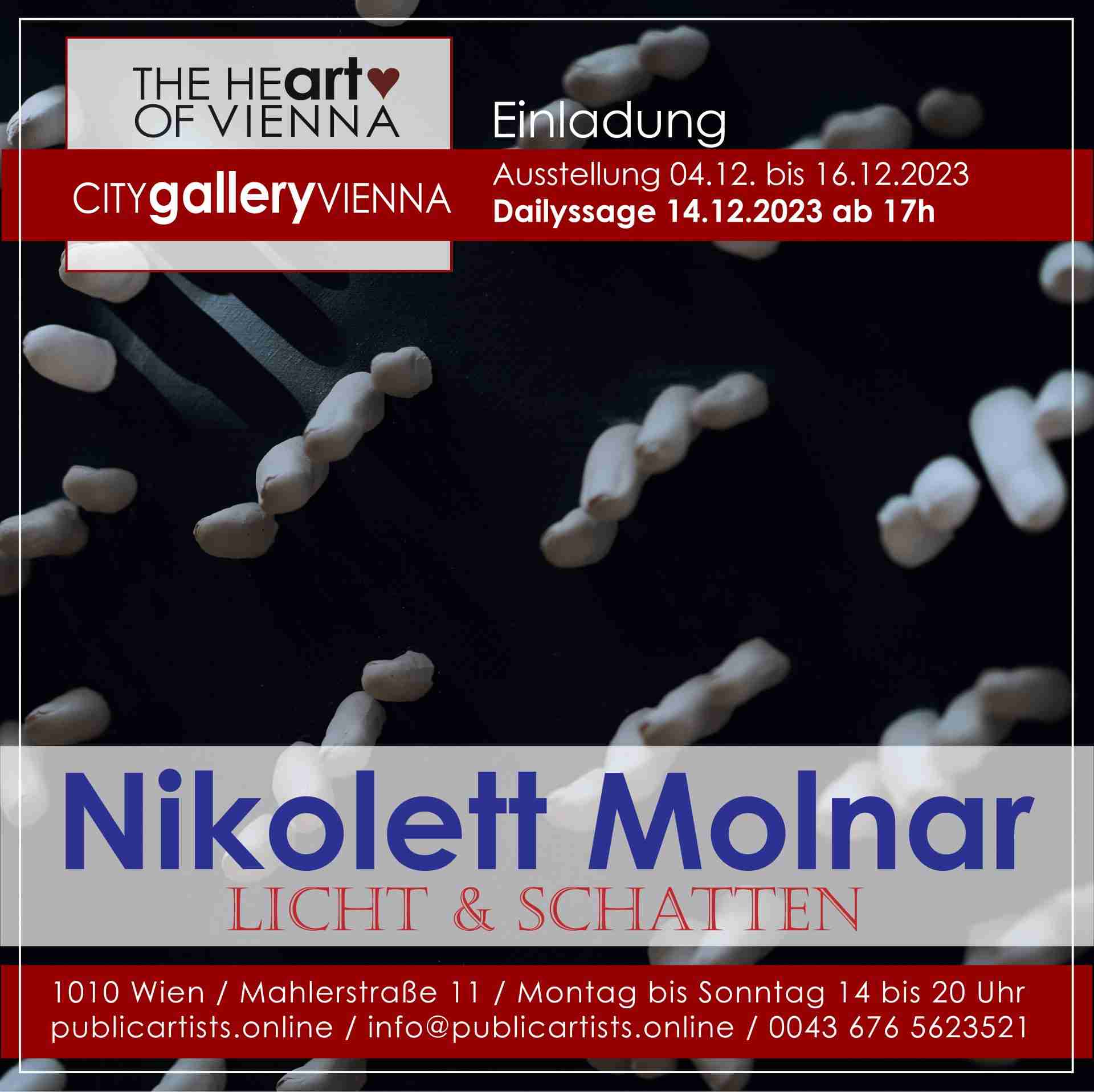Molnár Nikolett a LICHT&SCHATTEN-t mutatja be a CITYgalleryVIENNA-ban