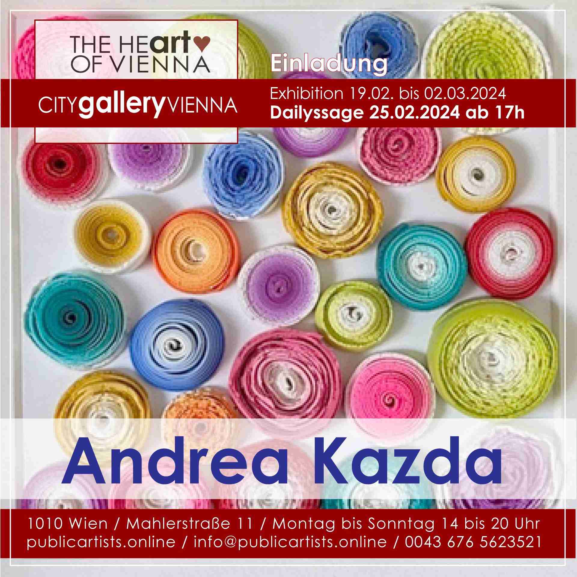 Andrea Kazda vystavuje FINE LINES v CITYgalleryVIENNA