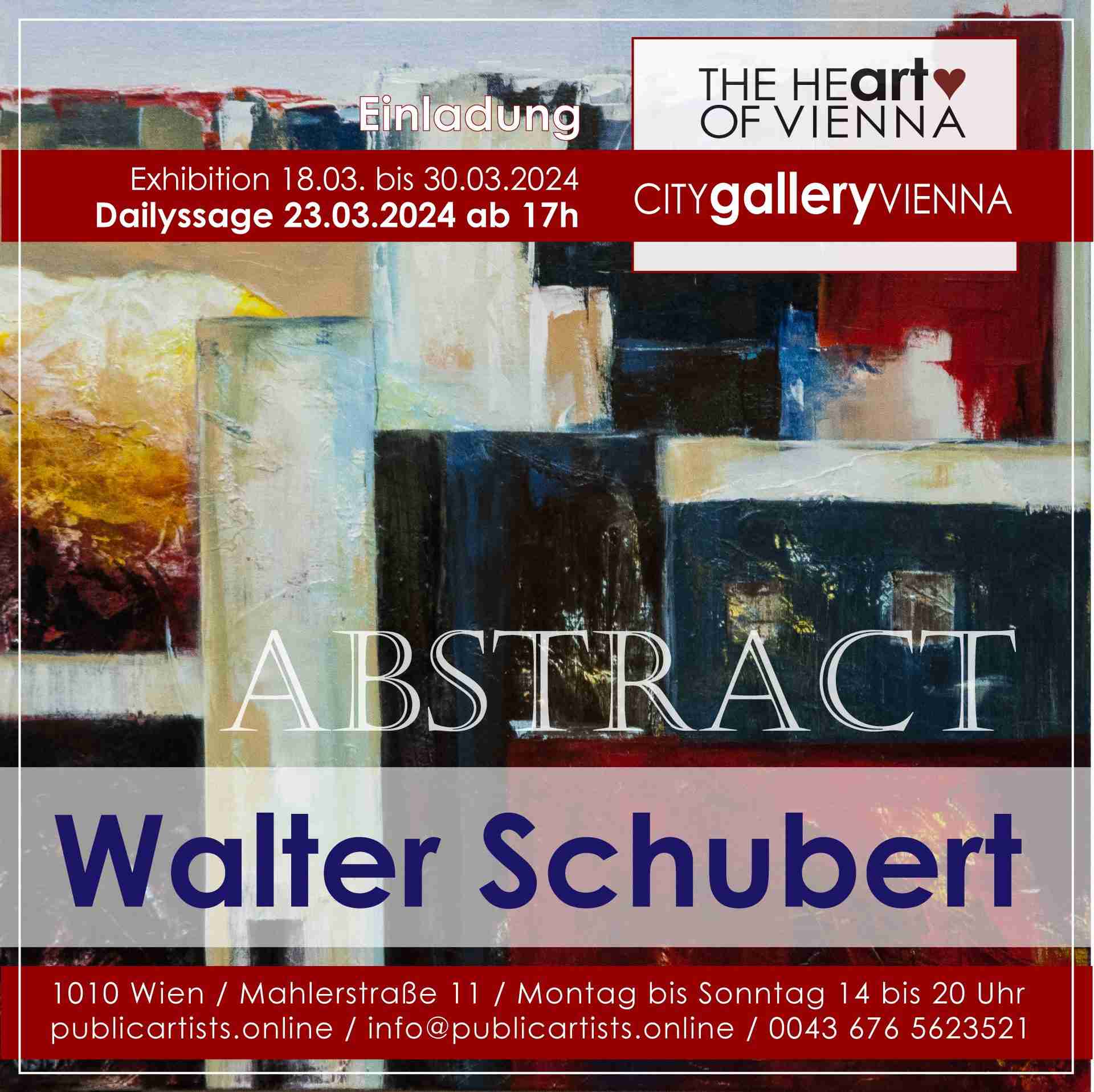Walter Schubert az ABSTRACT-ot mutatja be a CITYgalleryVIENNA-ban