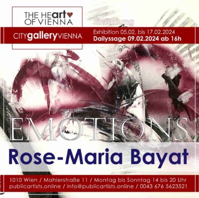Роуз-Мария Баят показва "ЕМОЦИИ" в CITYgalleryVIENNA