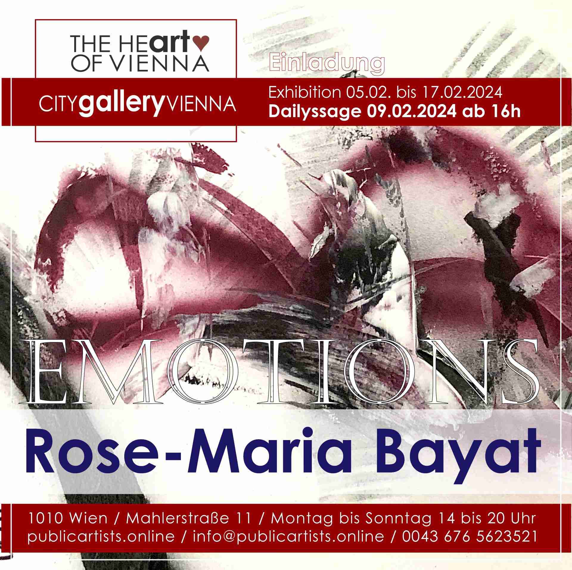 Роуз-Мария Баят показва "ЕМОЦИИ" в CITYgalleryVIENNA