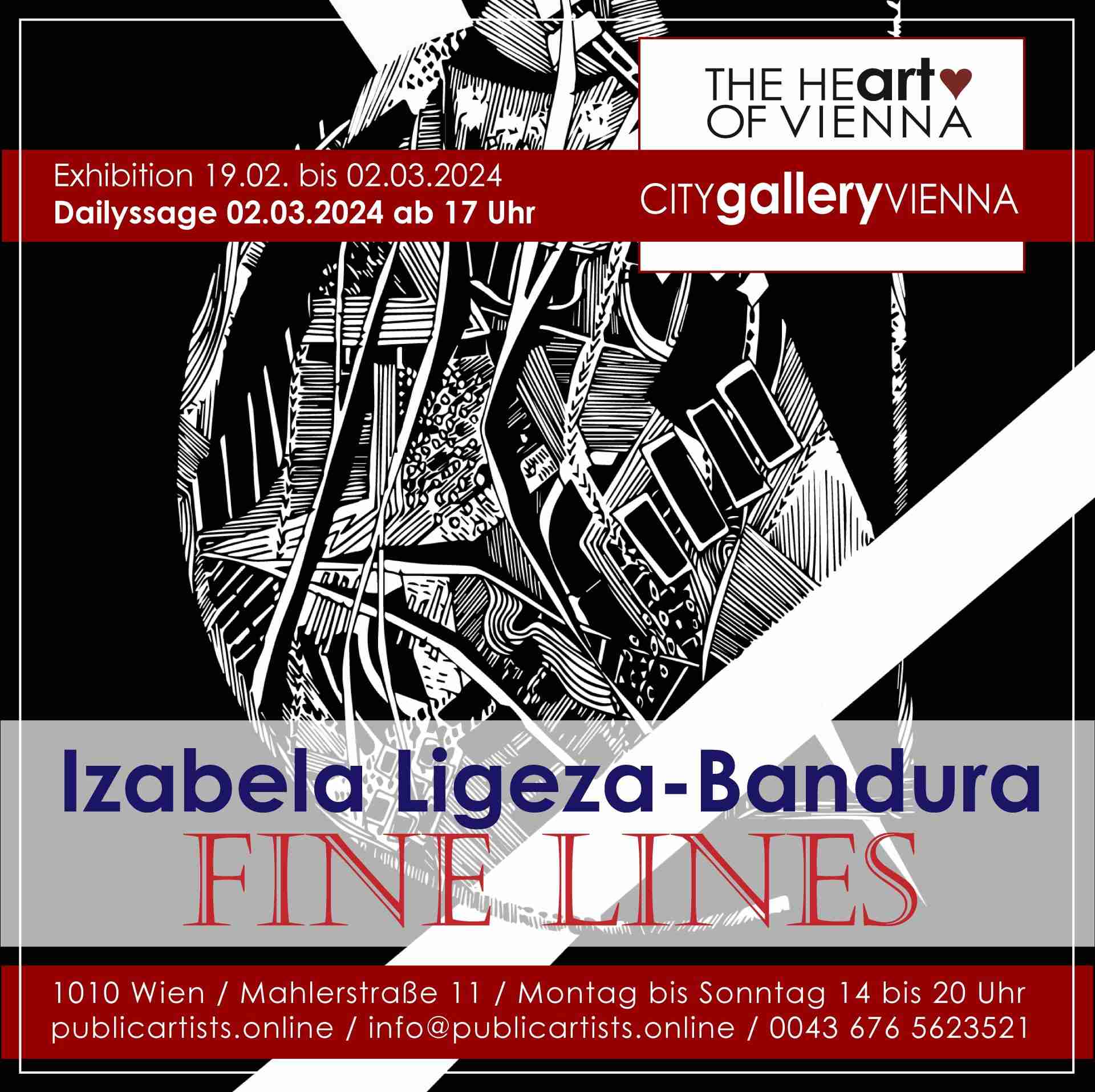 Izabela Ligeza-Bandura presenta FINE LINES alla CITYgalleryVIENNA