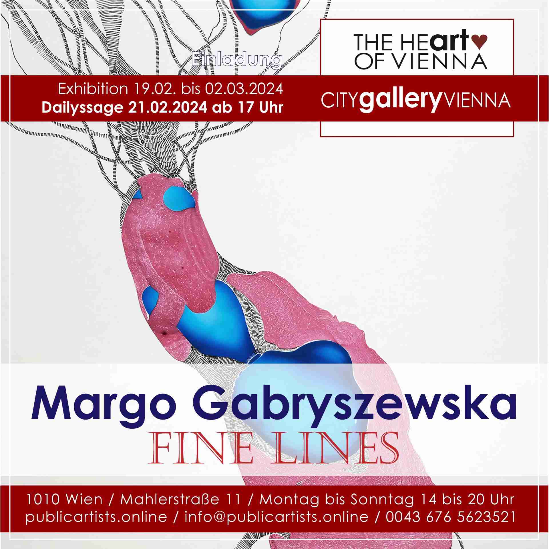 Margo Gabryszewska zeigt FINE LINES in der CITYgalleryVIENNA