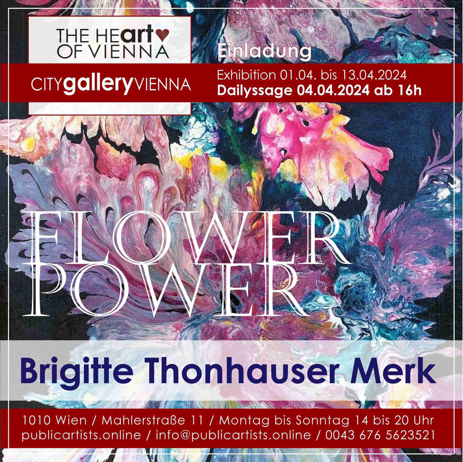 Brigitte Thonhauser Merk a CITYgalleryVIENNA-ban mutatja be a FLOWER POWER-t