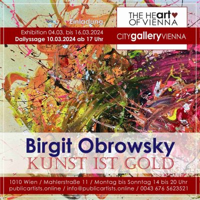 Биргит Обровски показва KUNST IST GOLD в CITYgalleryVIENNA