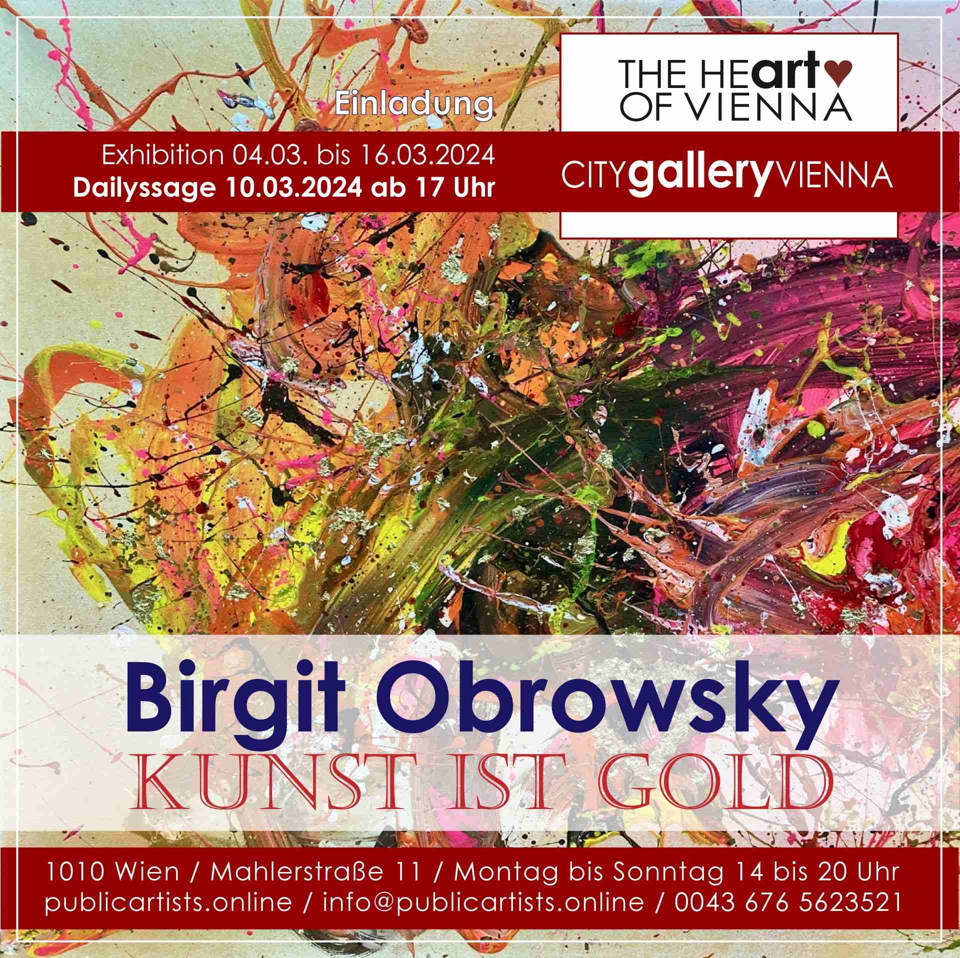Биргит Обровски показывает KUNST IST GOLD в CITYgalleryVIENNA