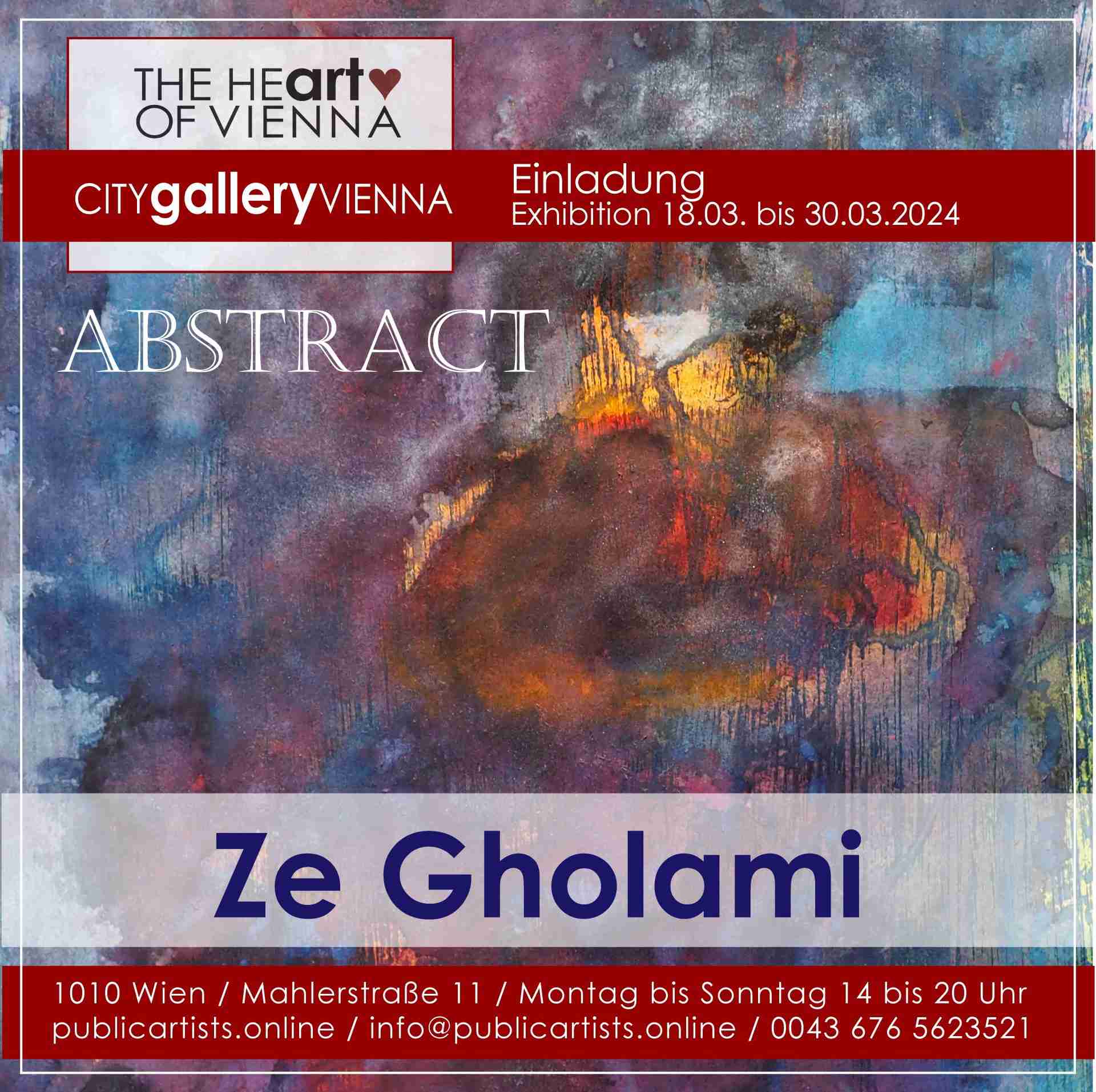Зе Голами показывает ABSTRACT в галерее CITYgalleryVIENNA