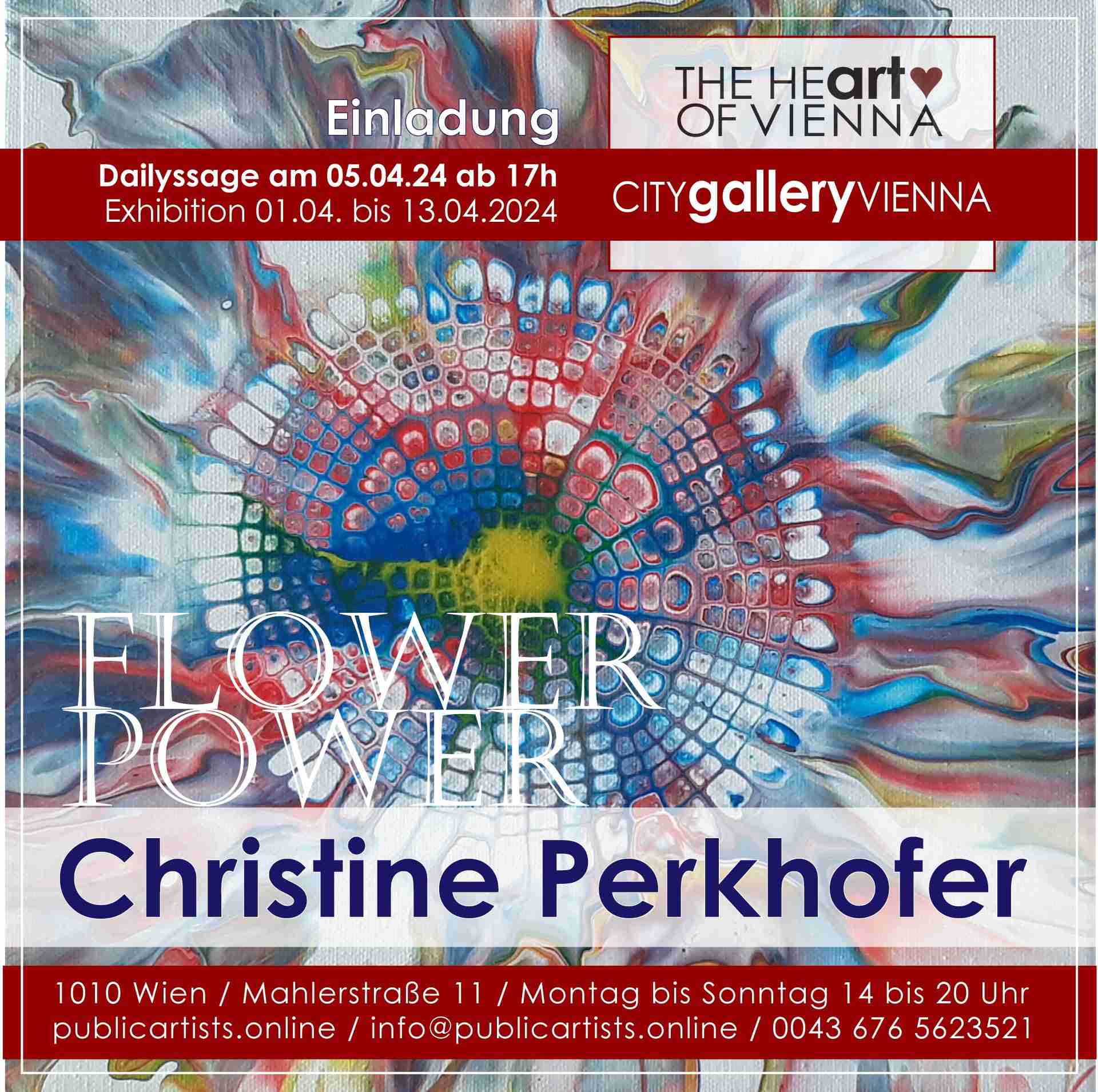 Christine Perkhofer a FLOWER POWER-t mutatja be a CITYgalleryVIENNA-ban
