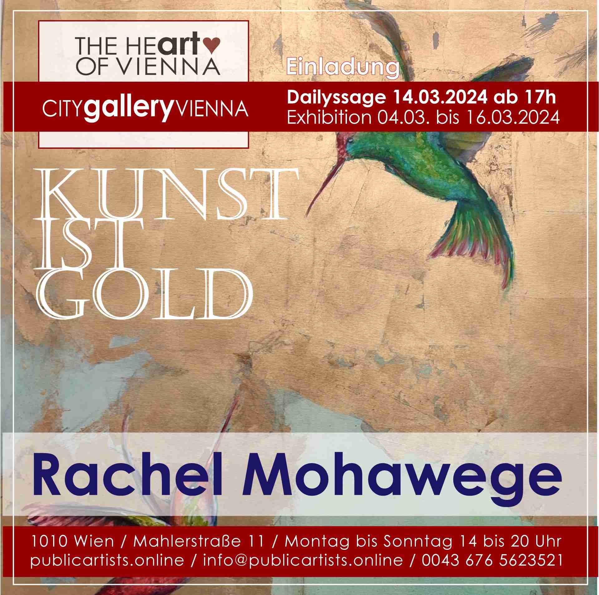 Рахель Мохавеге показывает KUNST IST GOLD в CITYgalleryVIENNA