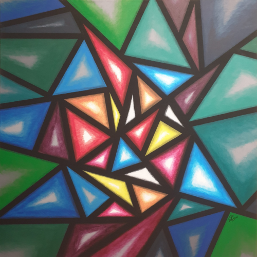 Большой разноцветный треугольник