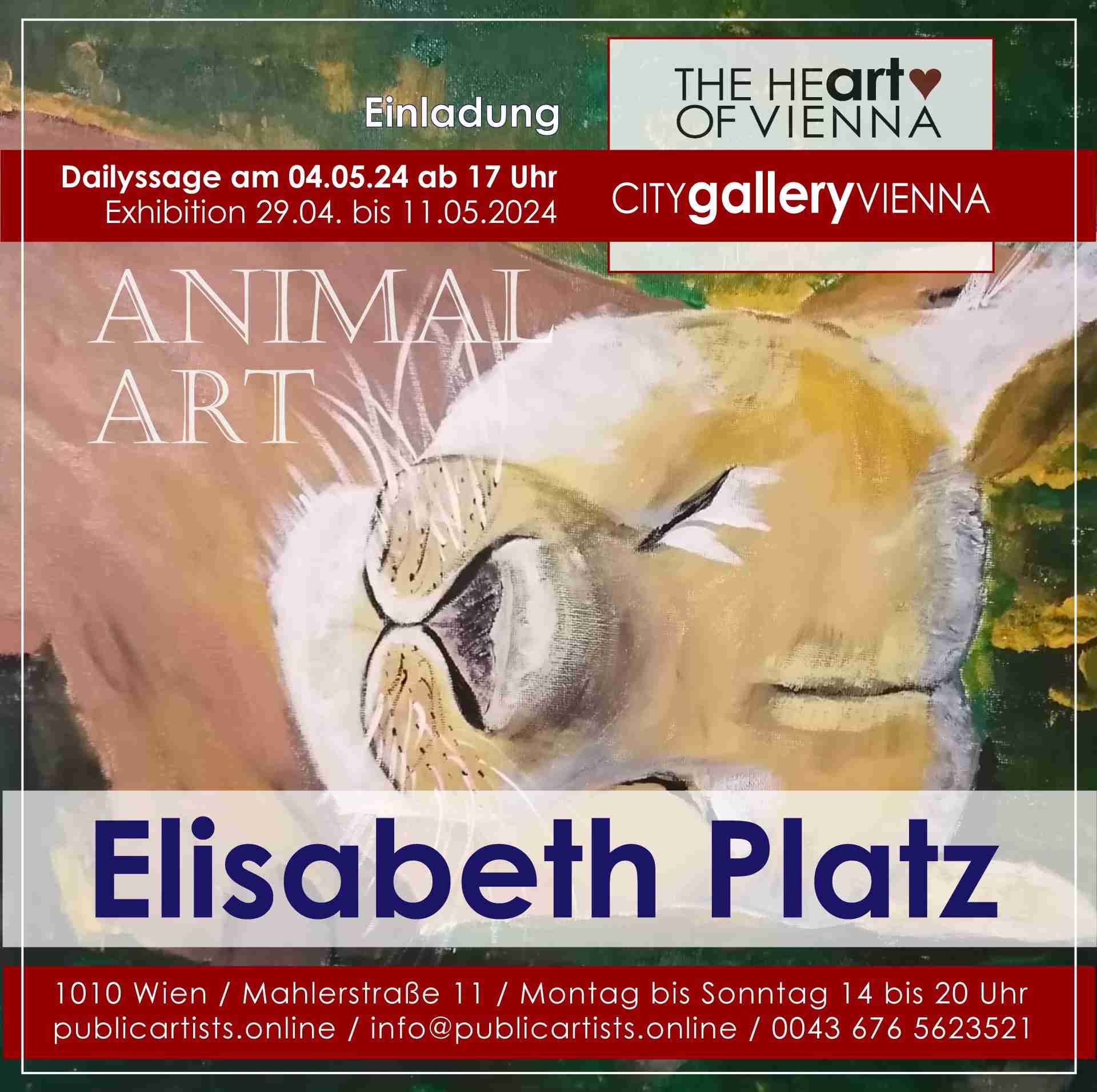 Elisabeth Platz vystavuje ANIMAL ART v CITYgalleryVIENNA